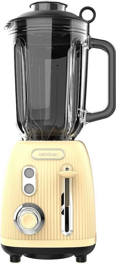 Blender Cecotec Power Black Titanium RetroYellow, 1.5L, 1200W, xhami, e verdhë