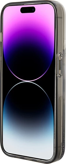 Mbështjellës Karl Lagerfeld Liquid Glitter Ikonik për iPhone 15 Pro, transparent