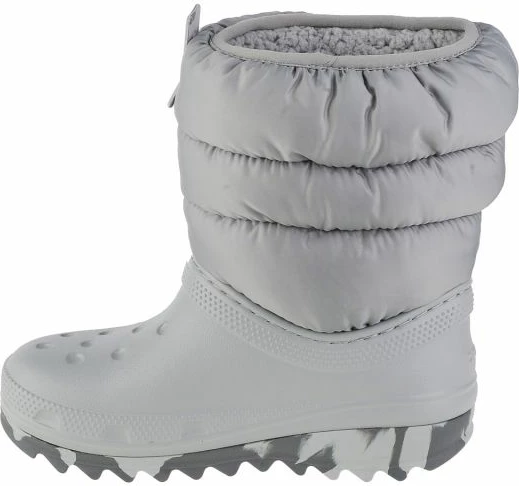 Çizme për fëmijë Crocs Classic Neo Puff, gri