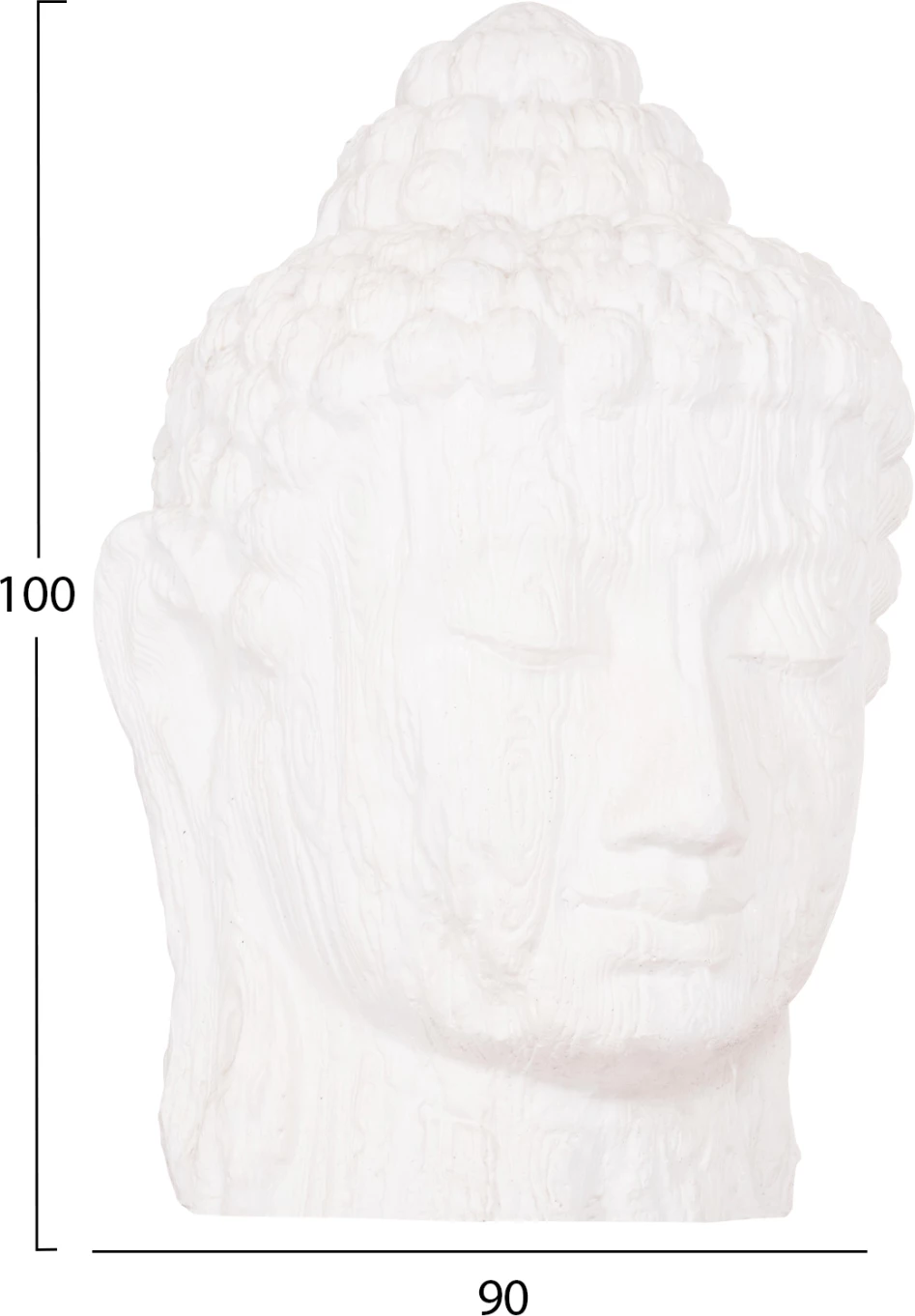 Dekor për dysheme, kokë Buda, suva e bardhë, FH4385.02, 90x90x100cm