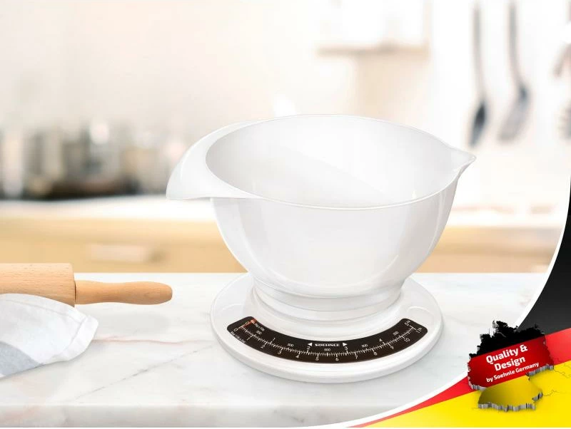 Peshore kuzhine analoge Soehnle Culina Pro 5 kg me enë 2.5 L, e bardhë (65054)