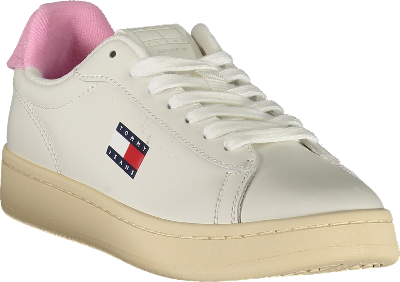 Atlete femra Tommy Hilfiger, të bardha me detaje rozë