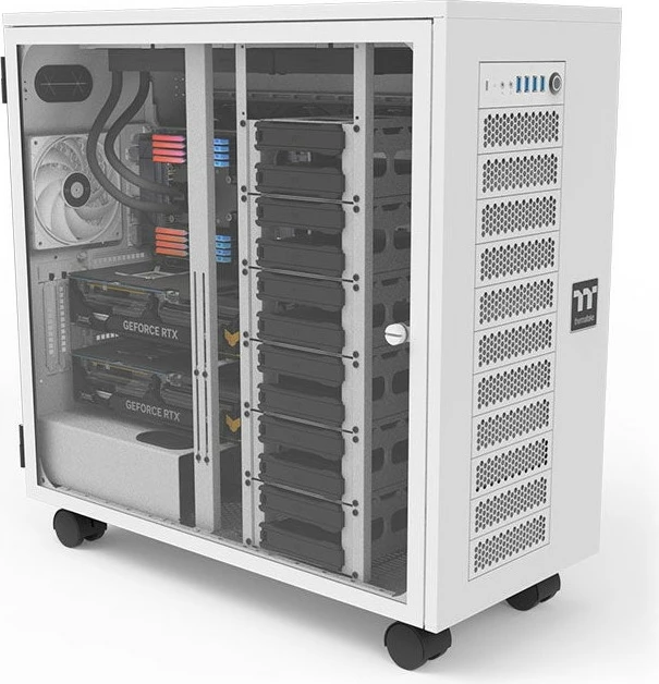 Kasë Thermaltake AX700 TG Snow White, tower, xham i temperuar, e bardhë