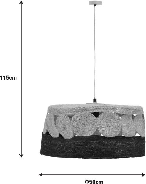 Llambë tavani Ormen Inart E27 natyrale Φ50x115cm