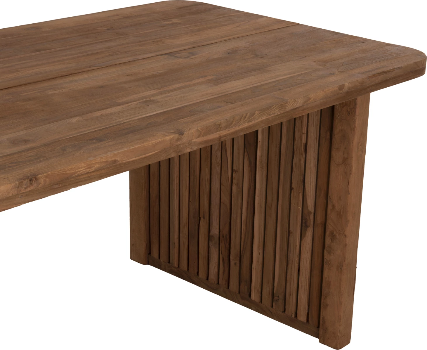 Tavolinë ngrënie Bontang, dru TEAK i ricikluar, ngjyrë natyrale rustike, 200x90x76 cm