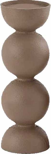 Mbajtëse qirinjsh Formas, alumin, ngjyrë bezhë e ashpër, 8x8x24 cm