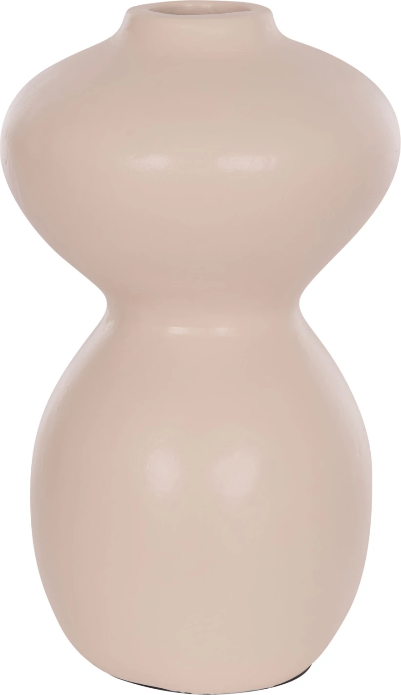 Vazo dekorative tavoline NELLY, terrakotë, ngjyrë krem e bardhë, FH4669.02, 22x35cm