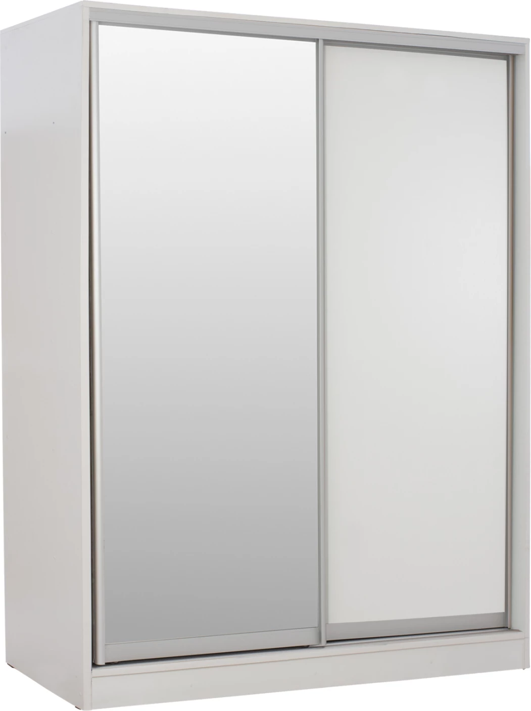 Dollap me dyer rrëshqitëse me pasqyrë, bardhë, FH2434.03, 160x60x210 cm