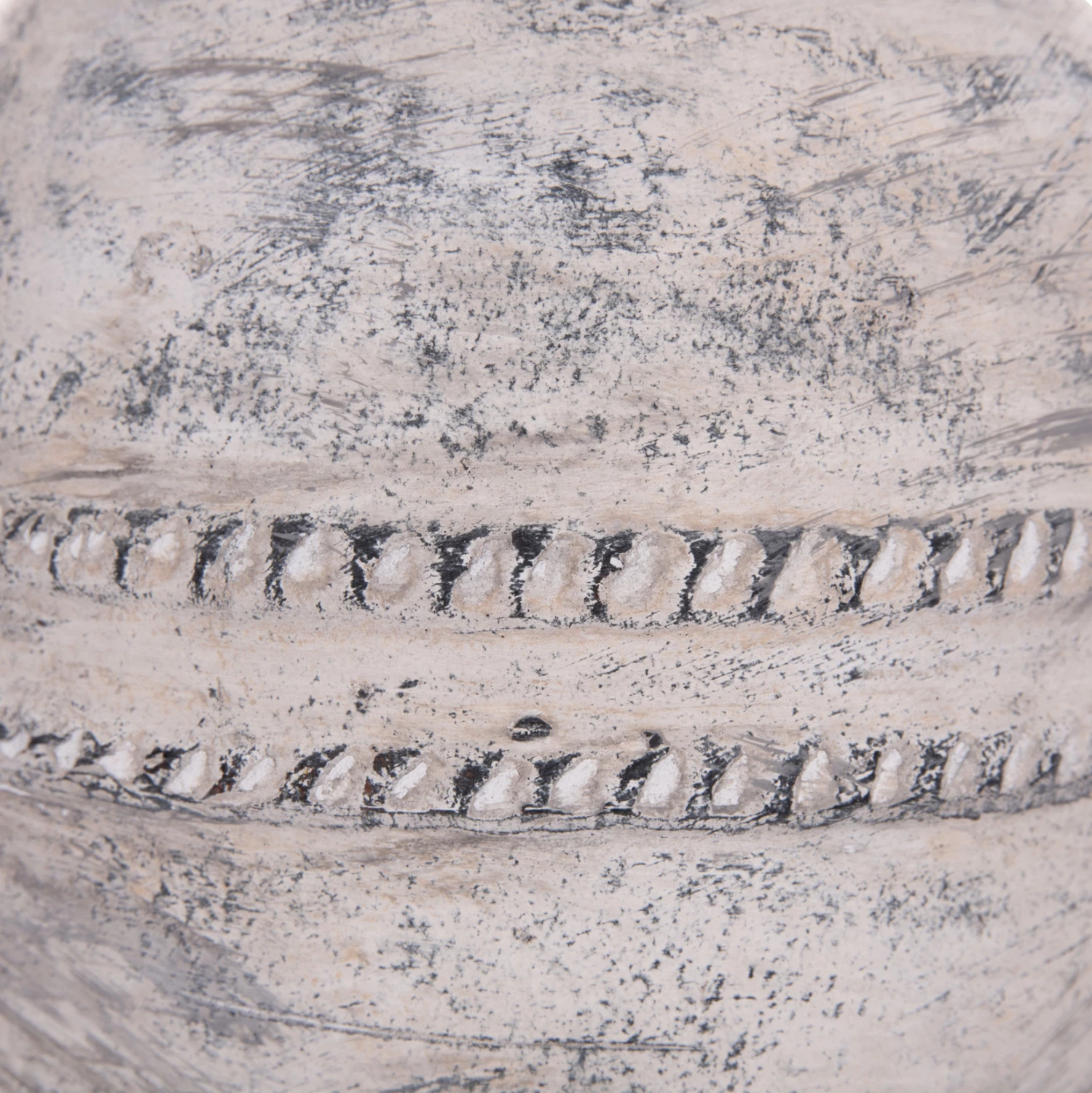 Vazo dekorative tavoline VERMO, terrakotë, ngjyrë gri e çelët, FH4393, 21x25cm