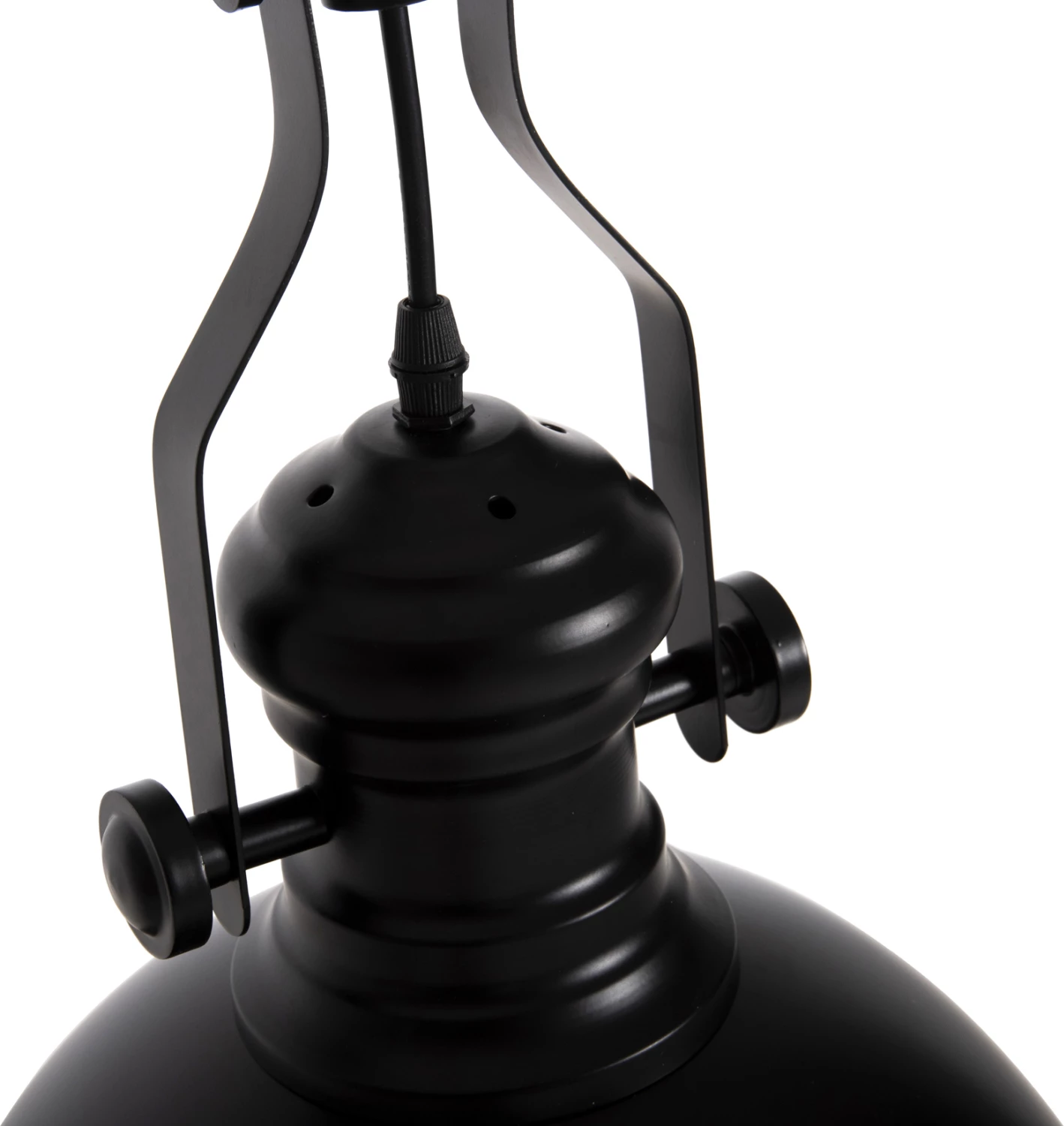 Llambë varëse tavani FH4155, metal i zi-xham i bardhë, 30,5x30,5x118H cm