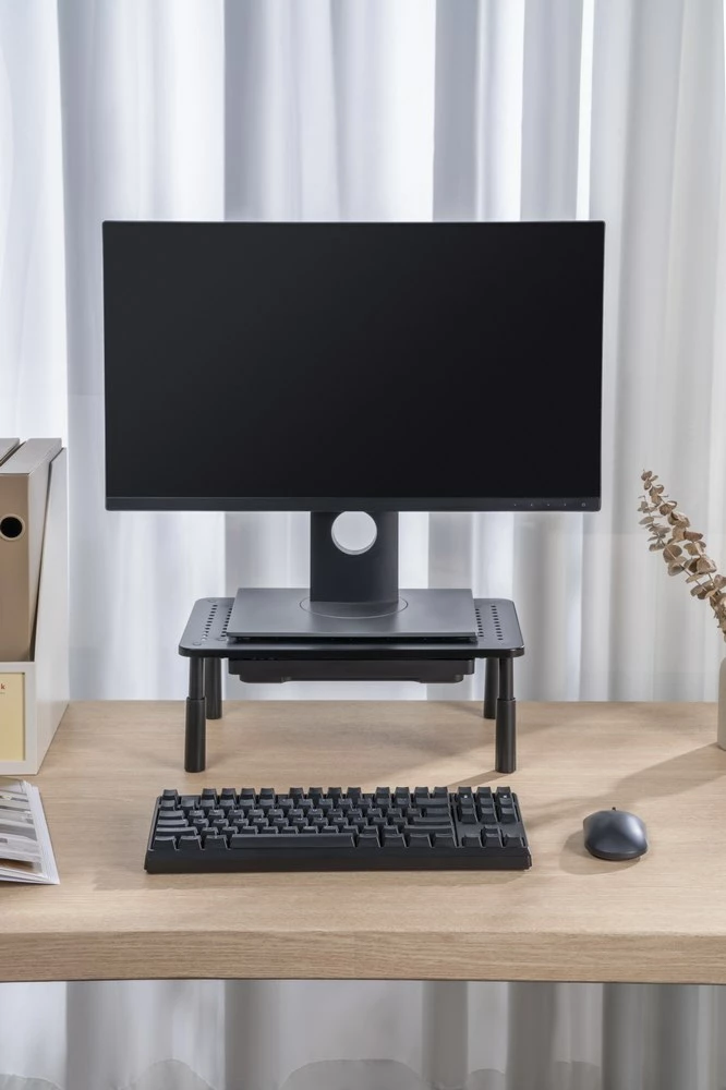 Mbajtëse monitori Gembird MS-TABLE-D-01 me sirtar, e zezë