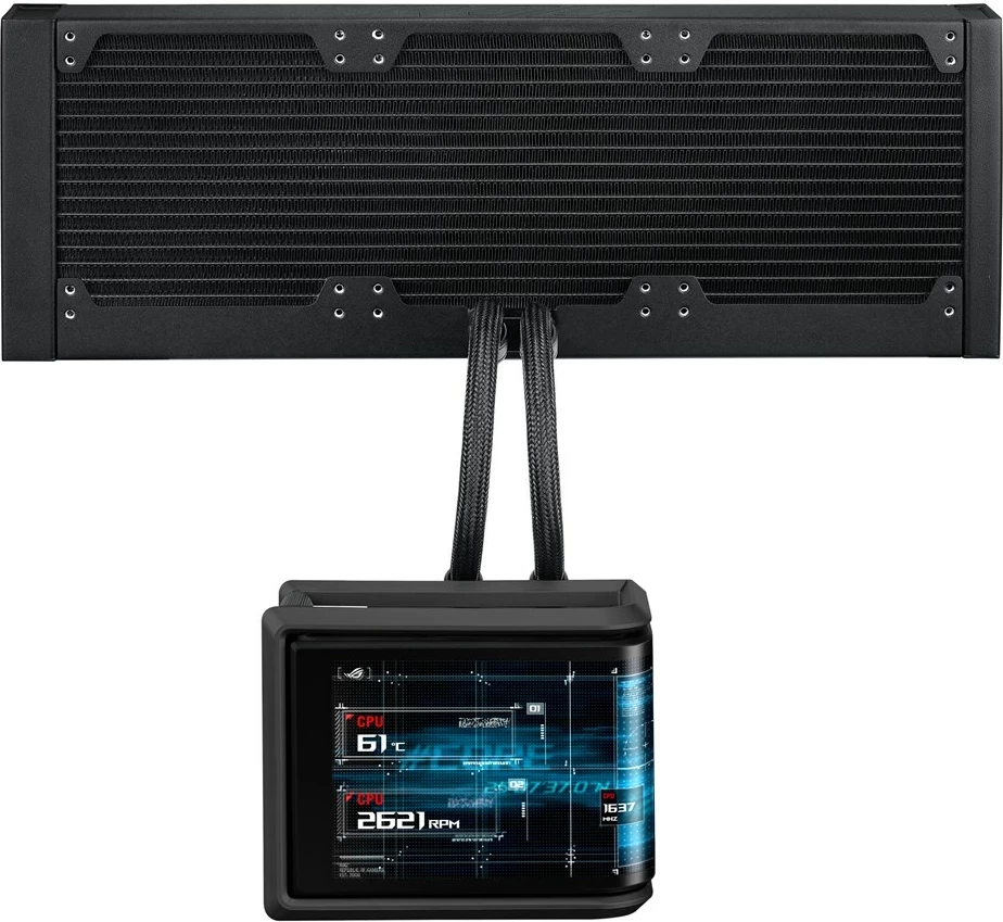 Kasë ftohëse uji ASUS ROG Ryuo IV SLC 360 ARGB, 3 ventilatorë 12 cm, e zezë