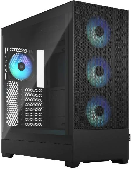 Kasë Fractal Design Pop XL Air RGB FD-C-POR1X-06 Big Tower me xham të temperuar, mbështetje E-ATX/ATX/mATX/Mini ITX, USB 3.0, black