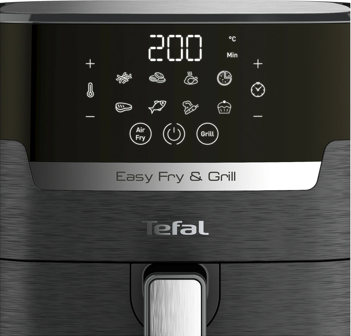 Fritezë me ajër të nxehtë Tefal Easy Fry & Grill EY5058, 4.2 L, e zezë