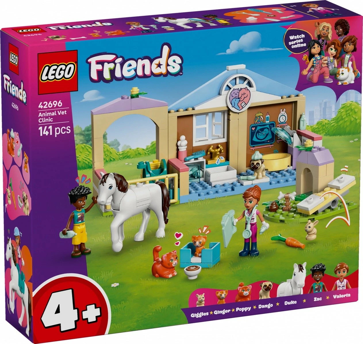 set ndërtimi LEGO Friends 42696 Animal Hospital, 141 pjesë, 4+