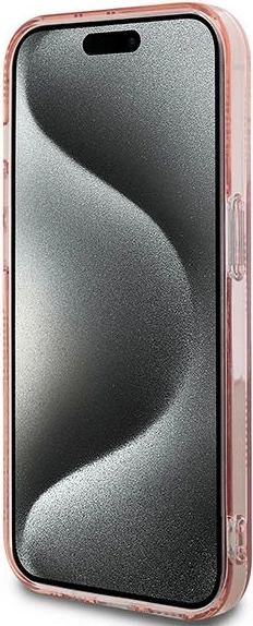 Mbështjellës Karl Lagerfeld IML Choupette Head & Monogram për iPhone 14 Pro, Rozë