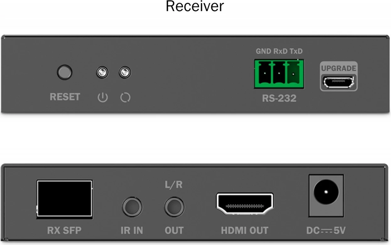 Set HDMI Fiber Optic Extender Digitus DS-55350, 4K/60Hz, transmetim deri 40km, IR, i zi