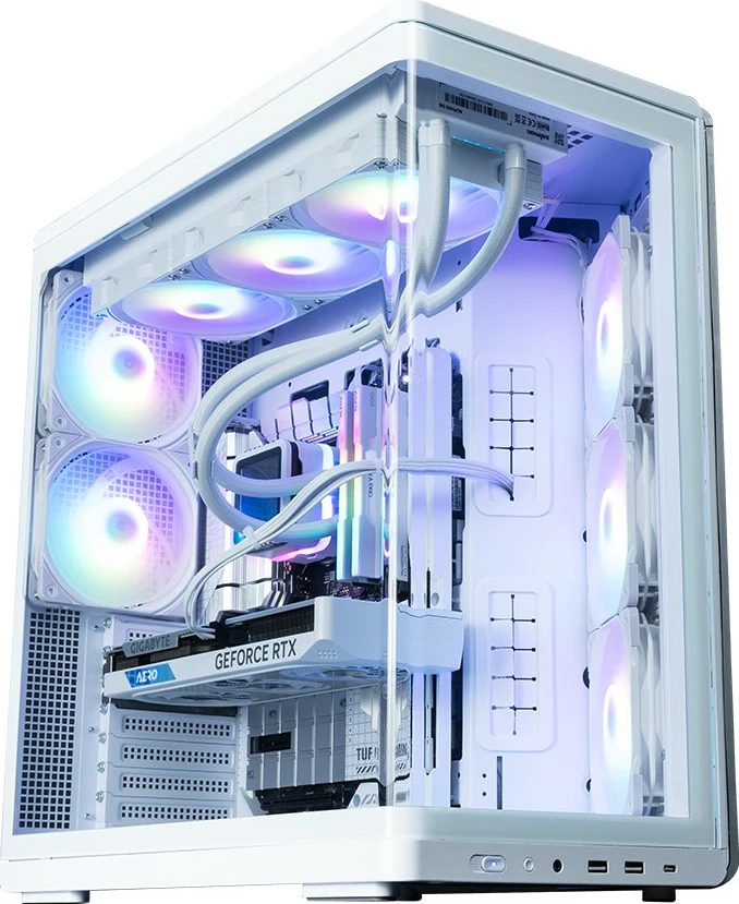 Kasë, Zalman P60, mid-tower, për ATX/Micro ATX/Mini ITX, 5x ARGB ventilatorë, e bardhë