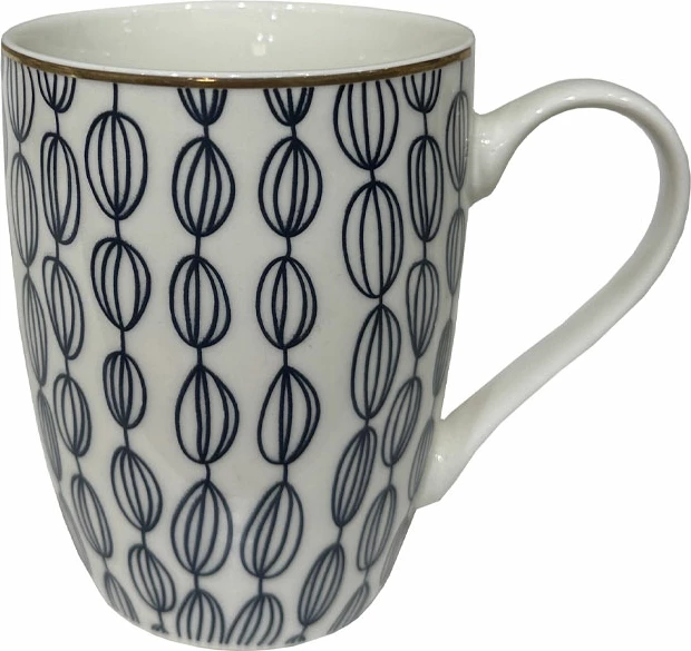 Filxhan All Time, porcelan New Bone China, i bardhë, blu, ari, 8x8x11cm