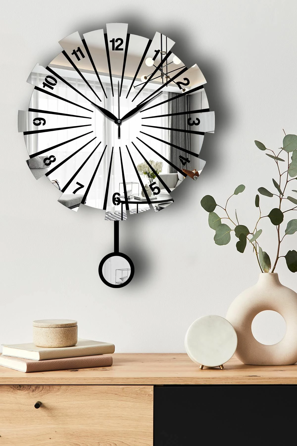 Orë muri dekorative Wallity, Vlnt111Gu, ngjyrë argjendi