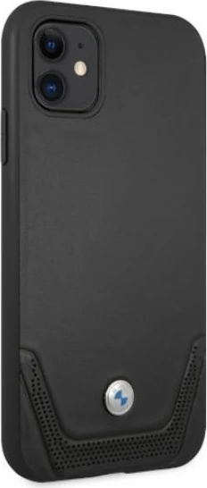 Mbështjellës BMW BMHCN61RSWPK për iPhone 11/XR, hardcase, lëkurë, i zi