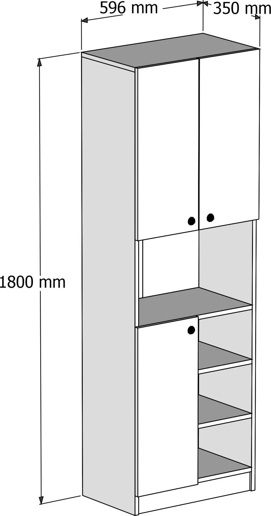 Dollap për libra Glam 3D