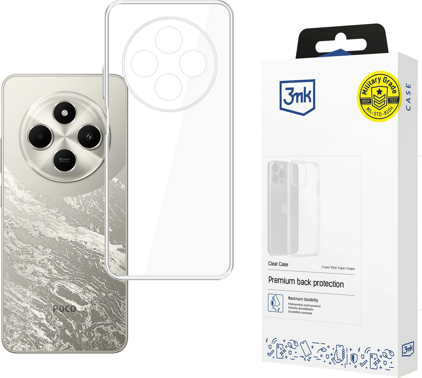 Mbështjellës për celular 3mk Clear Case për Xiaomi Poco C75, transparent