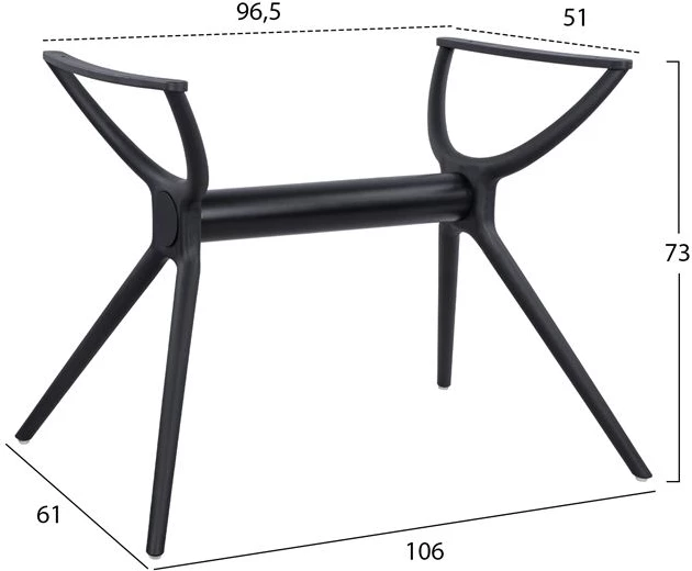 Bazë polipropileni e zezë FH463.01 për sipërfaqe 120x80