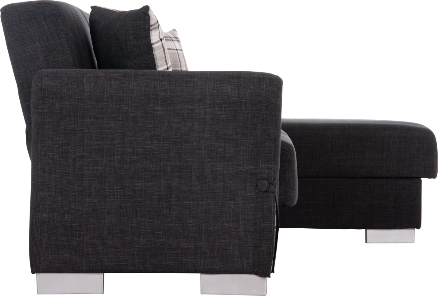 Kënd divan me shtrat dhe hapësirë për depo, ngjyrë antracit, BRONKO FH3291.01, 218x138x77cm