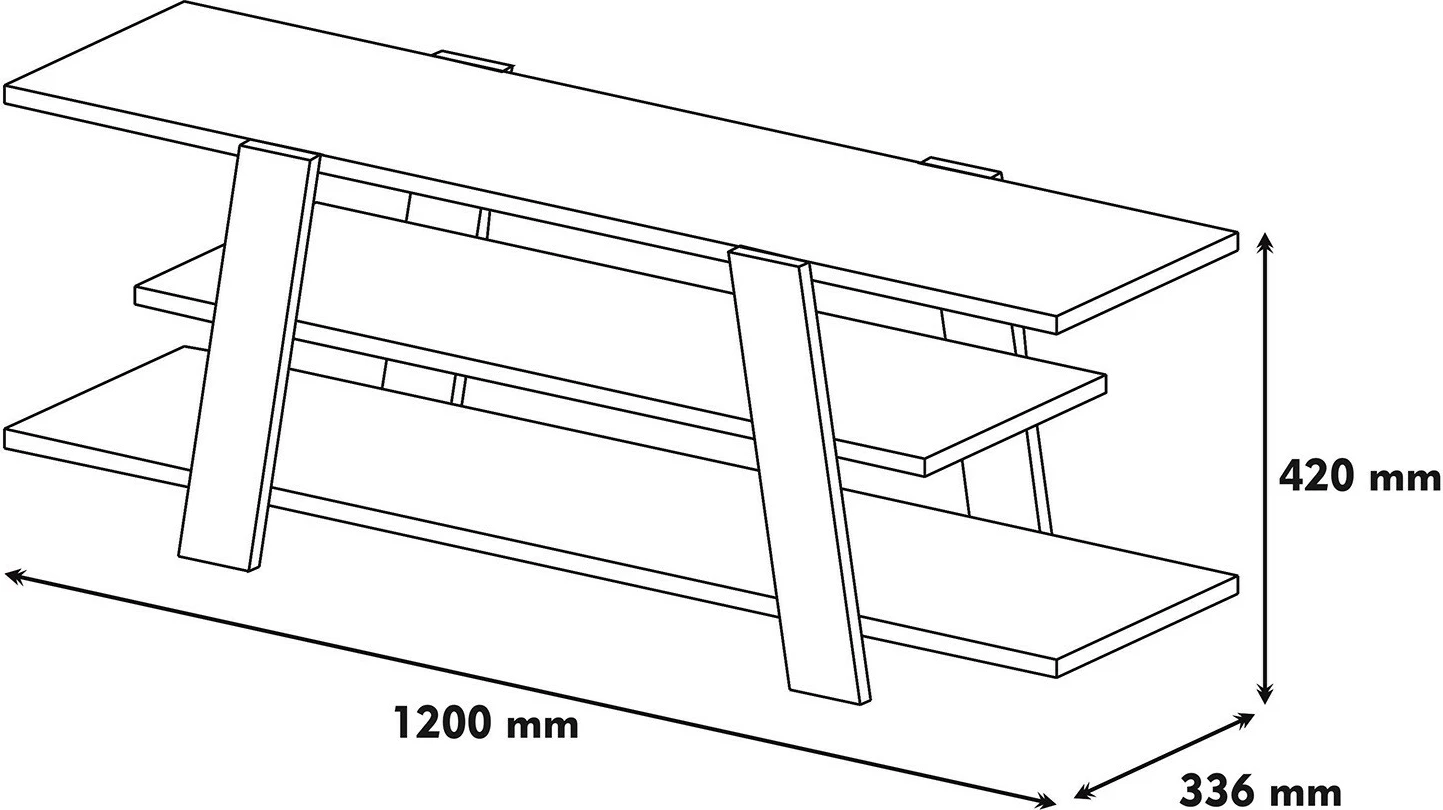 Komodë TV Hanah Home, ngjyrë arrë dhe e bardhë, Flower