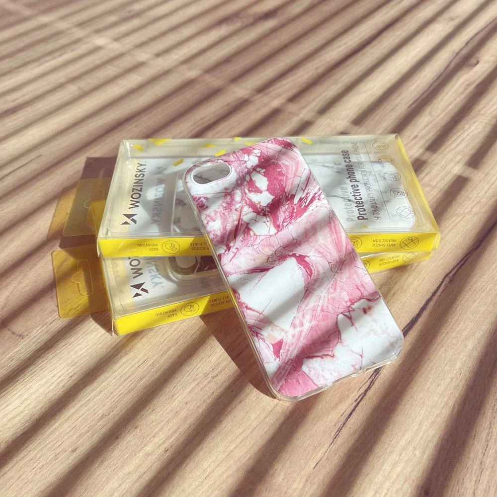 Mbështjellës Wozinsky Marble për Samsung Galaxy A31, TPU, Rozë