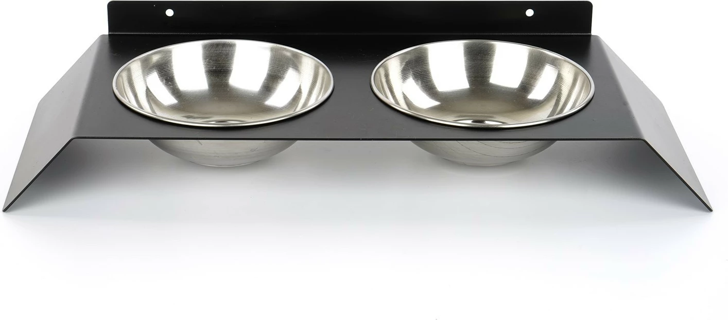 Enë ushqimi për kafshë, metalike, e zezë, Hanah Home Pet018