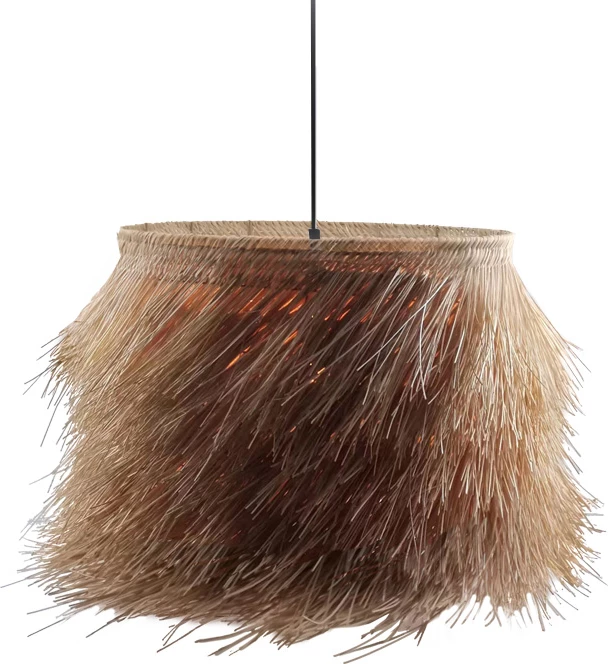 Dritë tavani rattan natyrale, Hairy Inart, D70χ40cm