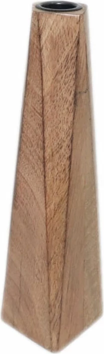 Mbajtëse qirinjsh trigonal, dru natyral, 7x7x25cm