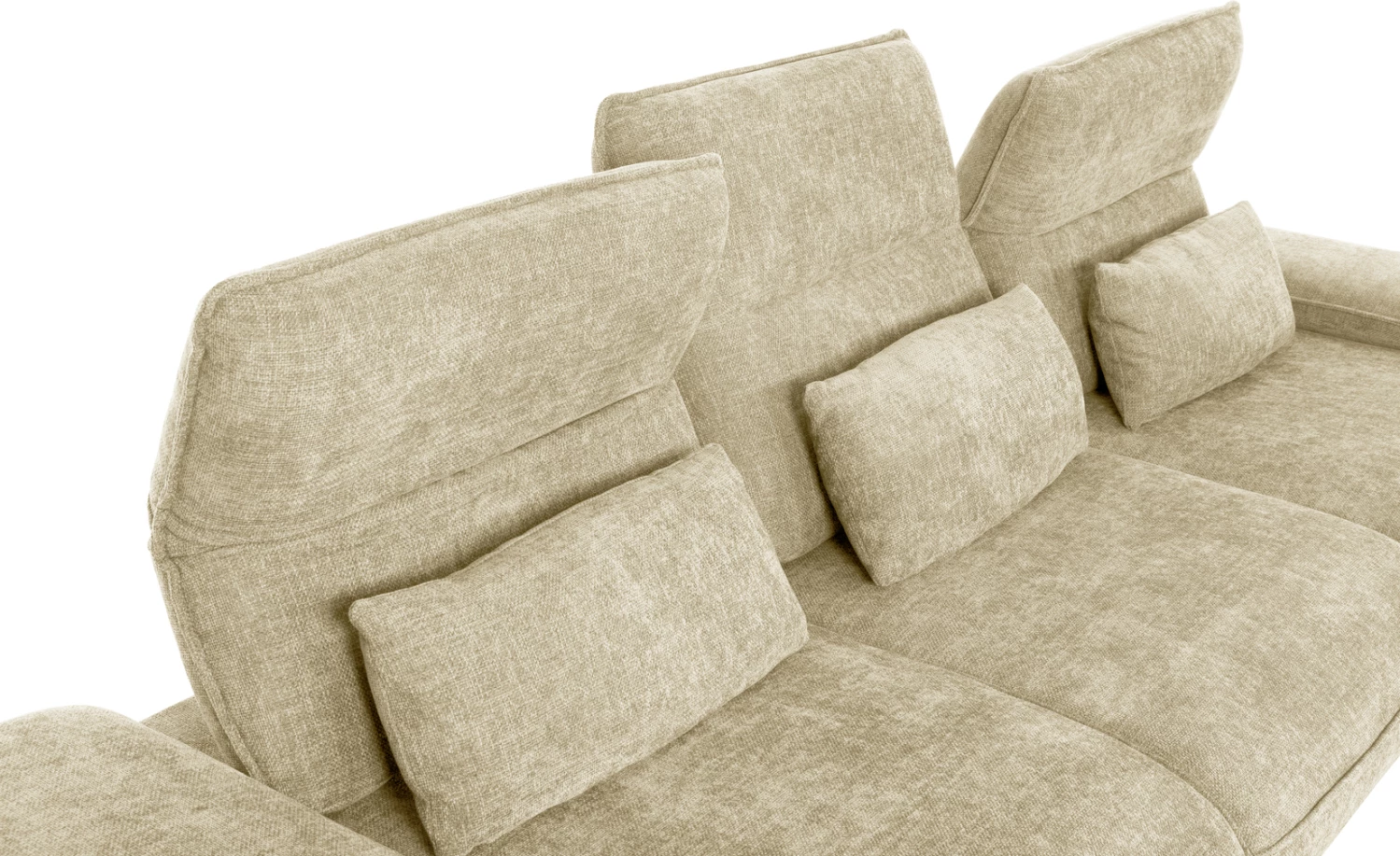 Shtrat divan këndor (djathtas) CONVERT FH3268.01R, pëlhurë ecru, 283x188x100H cm