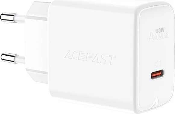 Karikues muri Acefast A21, USB-C, 30W, GaN, i bardhë