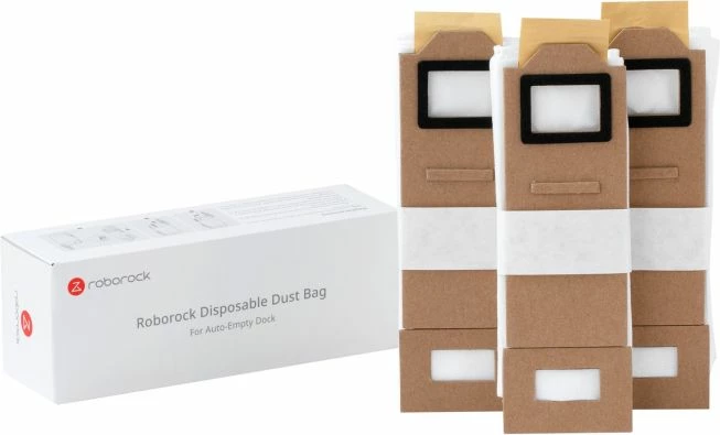 Qese pluhuri Roborock për dok vetë-zbrazës S7/S7MaxV+, Onyx, 3 copë