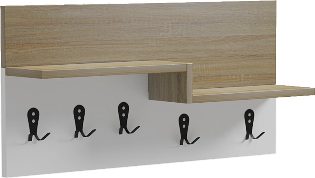 Varëse hyrëse me raft NYDA FH18079.01 melaminë, Sonama-bardhë, 65x13.2x31H cm