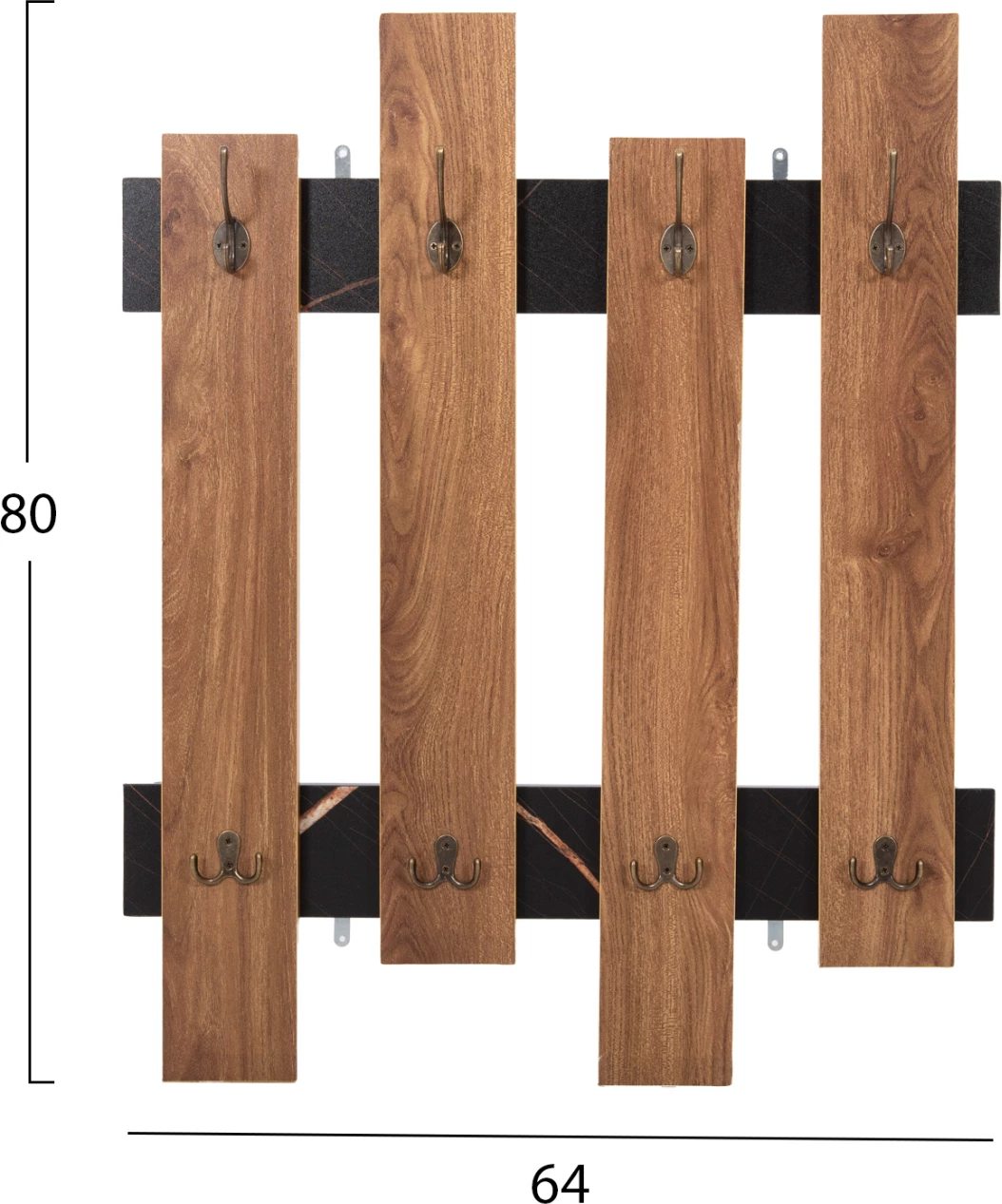 Varëse muri WESSON FH8940.15 melaminë, mermer i zi & natyral, 64x4x79Hcm