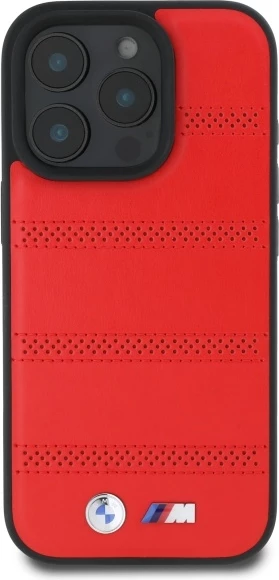 Mbështjellës BMW M Perforated And Stitched Line MagSafe për iPhone 16 Pro Max, Kuq