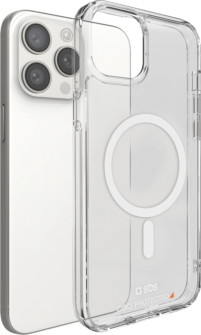 Mbështjellës SBS D3O MagSafe për iPhone 15 Pro, Transparent