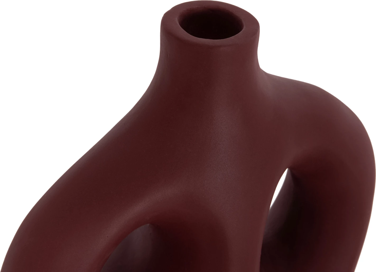 Vazo dekorative tavoline FLIKER, terrakotë, ngjyrë e kuqe e errët, FH4666.03L, 22.5x12x30cm