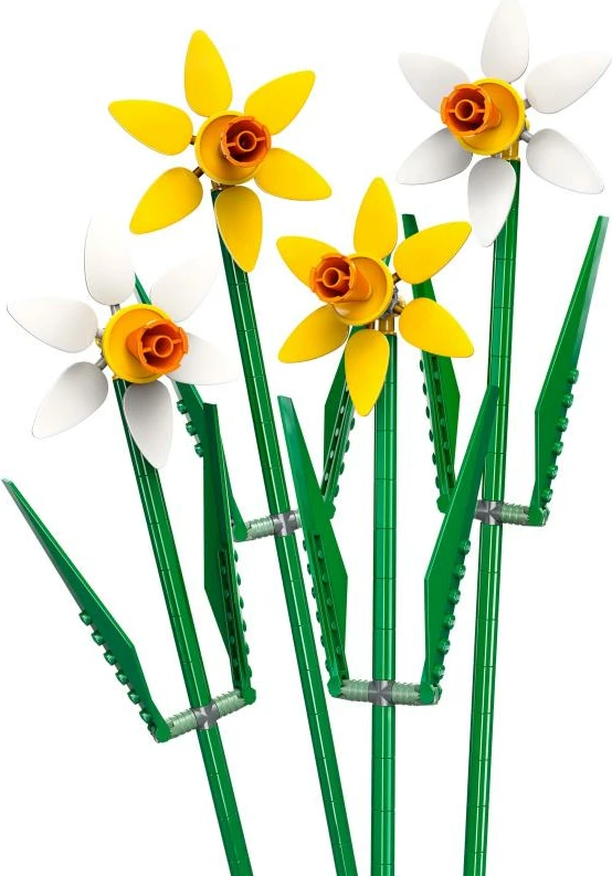 Set ndërtimi me blloqe, LEGO Creator, 40747 Daffodils, 4 kërcenj, për moshat 8+, verdhë/bardhë