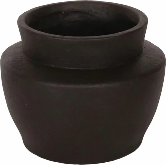 Vazo dekorative ARDINE, MgO, e zezë, 25x25x20cm