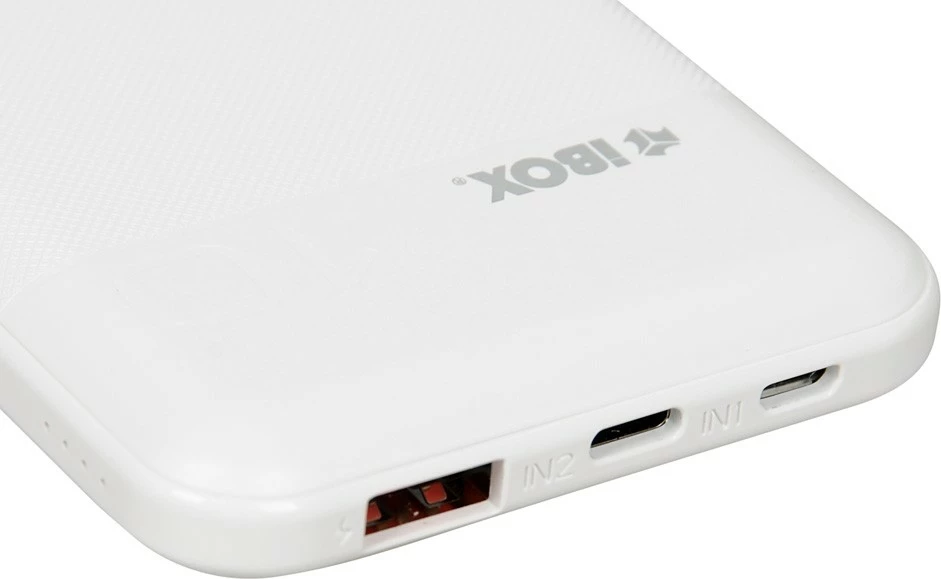 Powerbank iBOX PB10, 10000 mAh, Bardhë