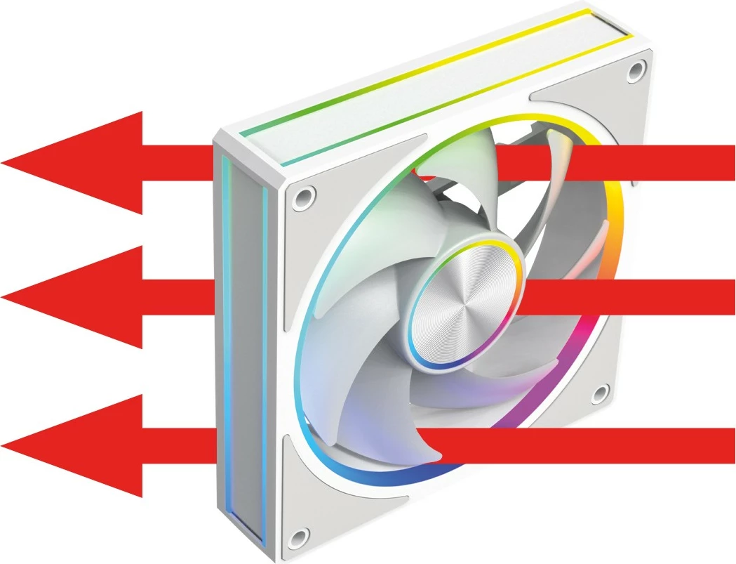 Ventilator kasë kompjuteri, MODECOM, VOLCANO LOOP 120 ARGB FAN-LOOP-120S-ARGB-200, 120 mm 4-pin ARGB, i bardhë