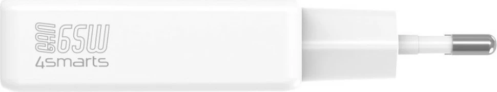 Karikues muror GaN 65 W, 4smarts PDPlug Slim Dual 4SM000010, 2x USB-C PD, i bardhë