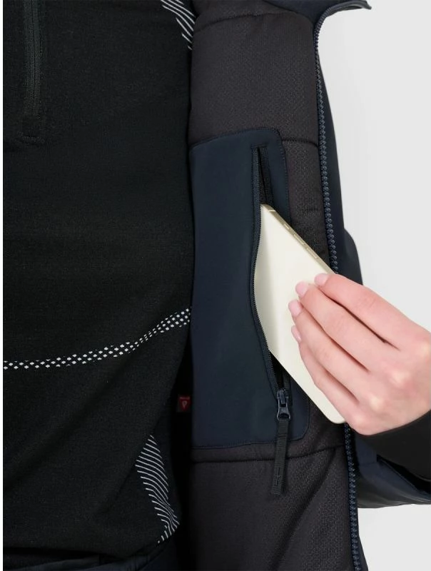 Jakne ski për femra 4F, e zezë