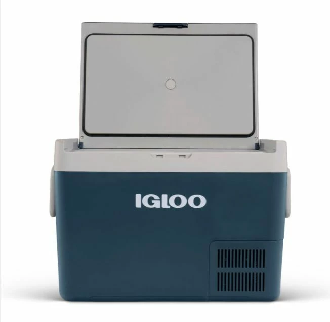 Frigorifer portativ elektrik (cooler chest) IGLOO ICF60 59L 12/24V DC & 110-240V AC, blu rugged/mist