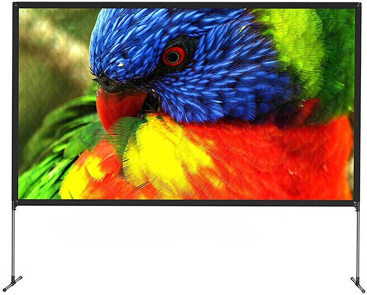 Ekran portativ për projektor BlitzWolf BW-VS6, 100 inç, 4K, me qëndrim, i bardhë